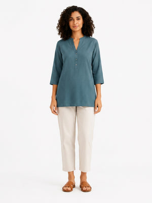 English Blue Breeze Short Kurta