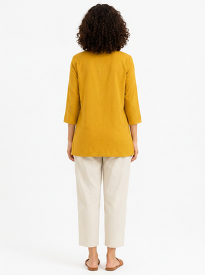 Yellow Breeze Short Kurta