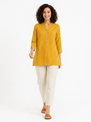 Yellow Breeze Short Kurta